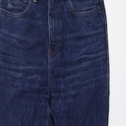 ASOS Womens Blue Cotton Bootcut Jeans Size 26 in L32 in Regular Button