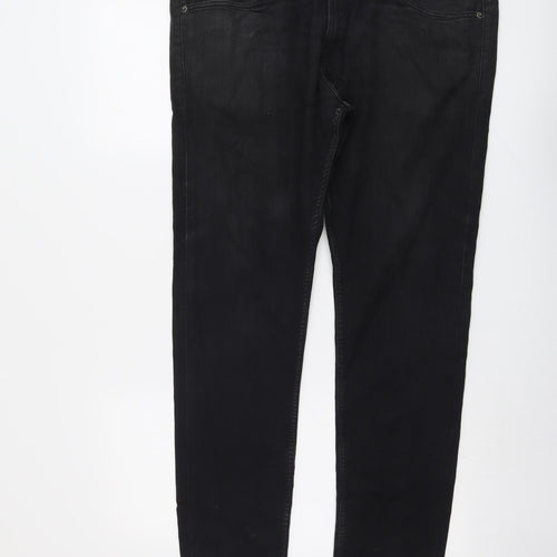 H&M Mens Grey Cotton Skinny Jeans Size 38 in L34 in Regular Button