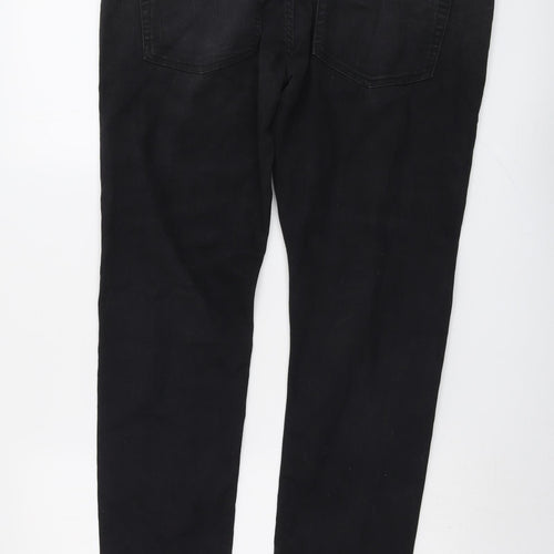 H&M Mens Grey Cotton Skinny Jeans Size 38 in L34 in Regular Button