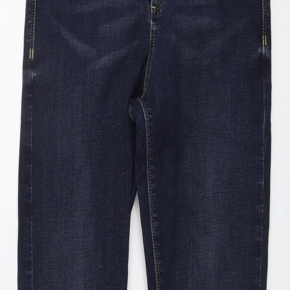 River Island Womens Blue Cotton Skinny Jeans Size 10 L29 in Regular Button