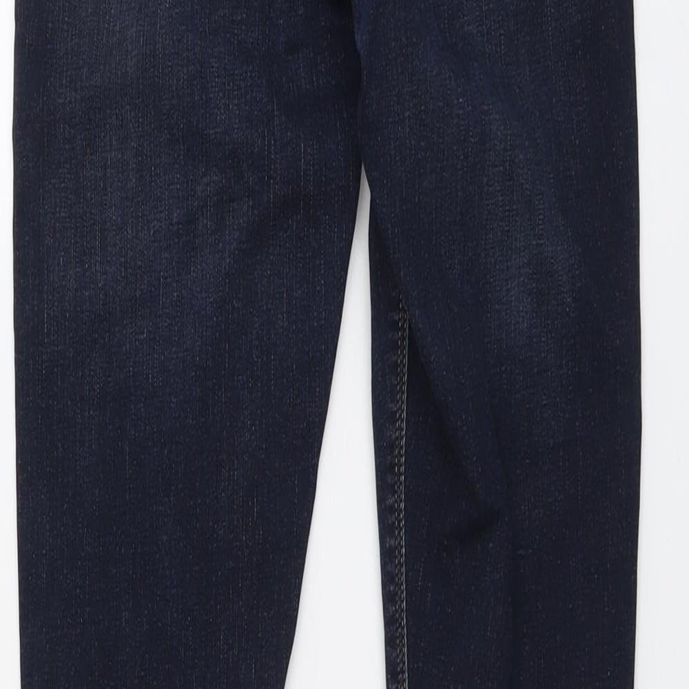 River Island Womens Blue Cotton Skinny Jeans Size 10 L29 in Regular Button