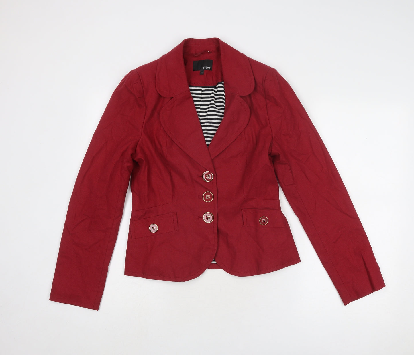 NEXT Womens Red Jacket Blazer Size 10 Button