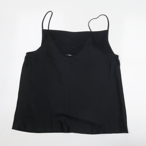 Marks and Spencer Womens Black Polyester Camisole Tank Size 20 Cowl Neck