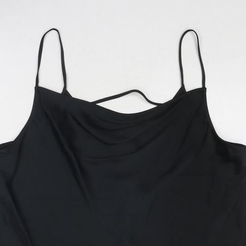 Marks and Spencer Womens Black Polyester Camisole Tank Size 20 Cowl Neck