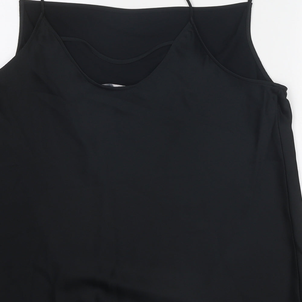 Marks and Spencer Womens Black Polyester Camisole Tank Size 20 Cowl Neck