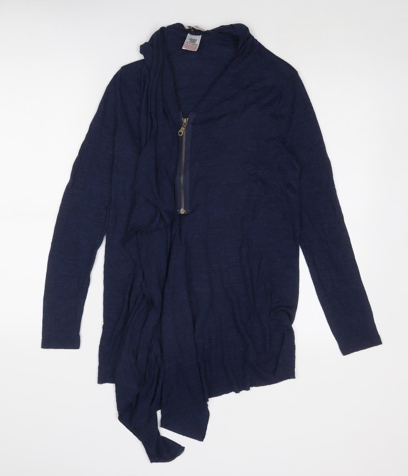 River Island Womens Blue V-Neck Acrylic Pullover Jumper Size 8