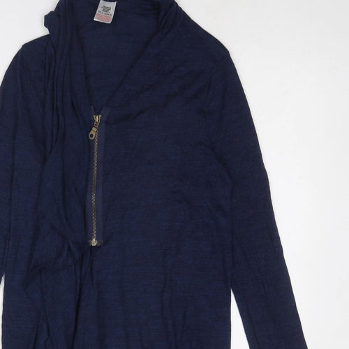 River Island Womens Blue V-Neck Acrylic Pullover Jumper Size 8