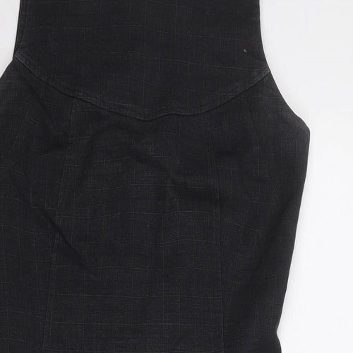 NEXT Womens Grey Polyester Shift Size 8 Round Neck Zip
