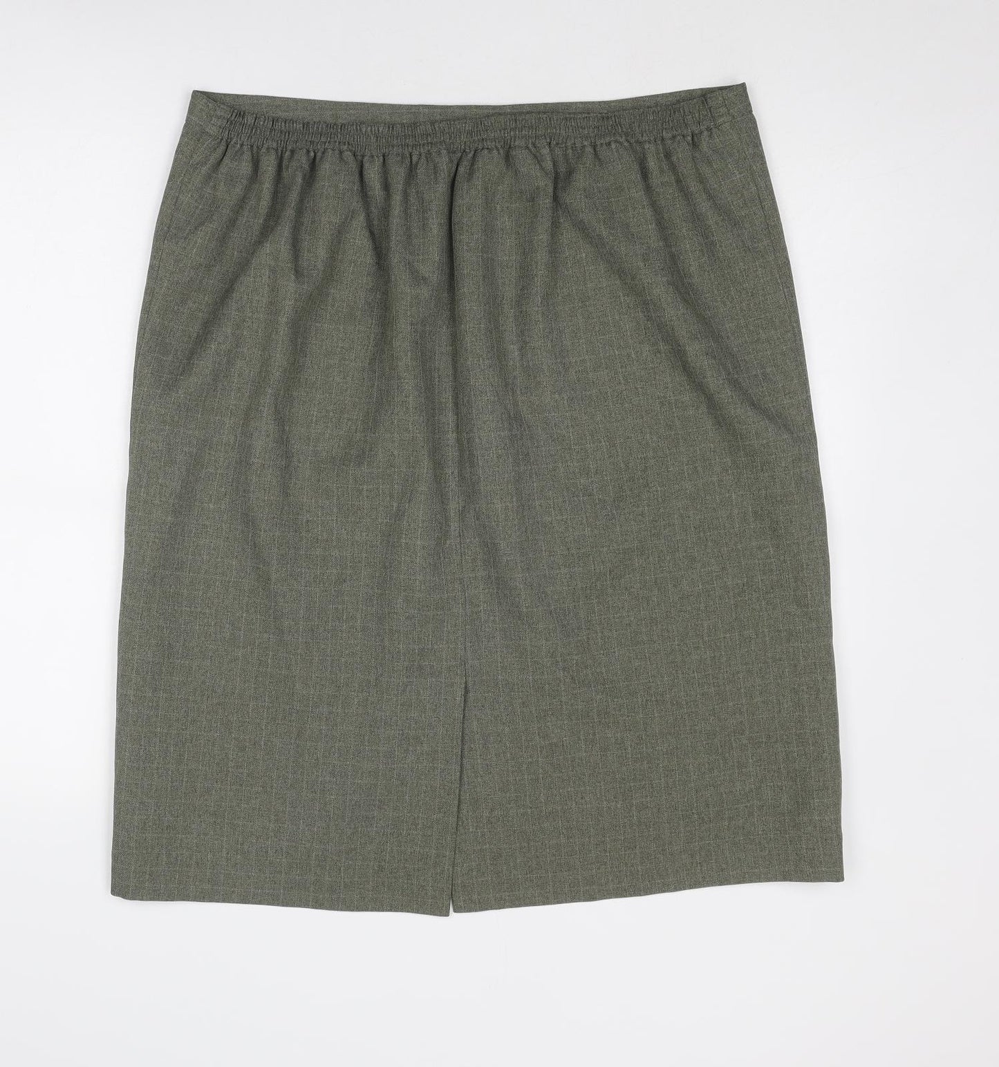 EWM Womens Green Geometric Polyester A-Line Skirt Size 20