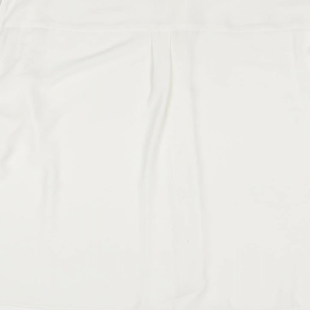 Marks and Spencer Womens White Polyacrylate Fibre Basic Button-Up Size 22 Collared