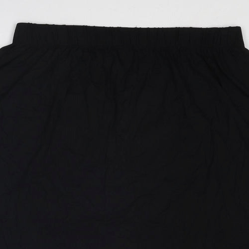 Marks and Spencer Womens Black Viscose Swing Skirt Size 14