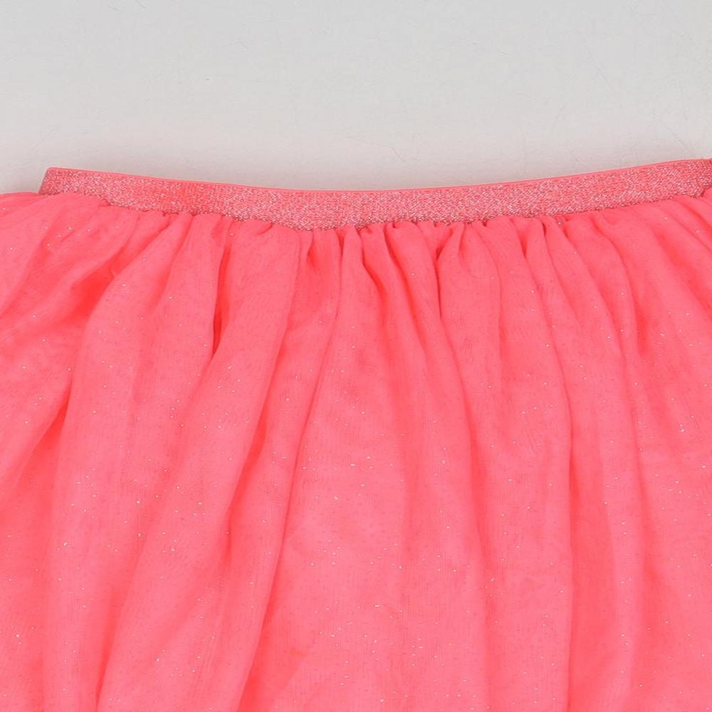 H&M Girls Pink Polyester Tutu Skirt Size 10 Years Regular Pull On