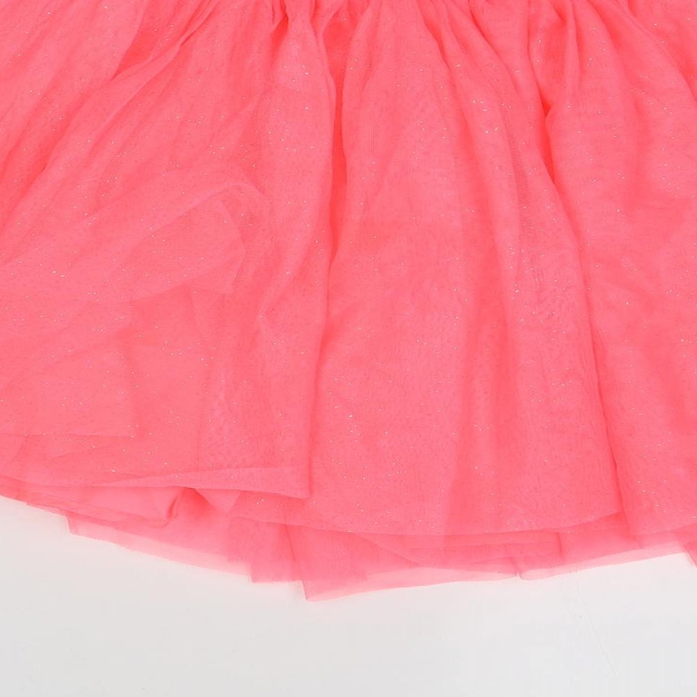 H&M Girls Pink Polyester Tutu Skirt Size 10 Years Regular Pull On