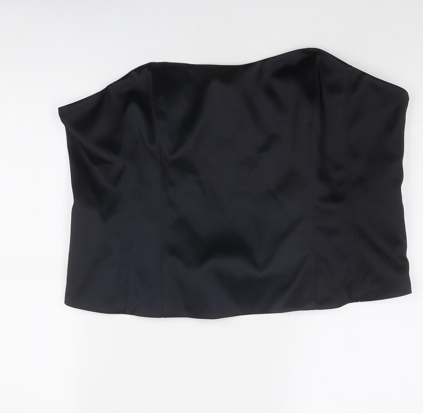 Marks and Spencer Womens Black Polyester Cropped Tank Size 22 Off the Shoulder