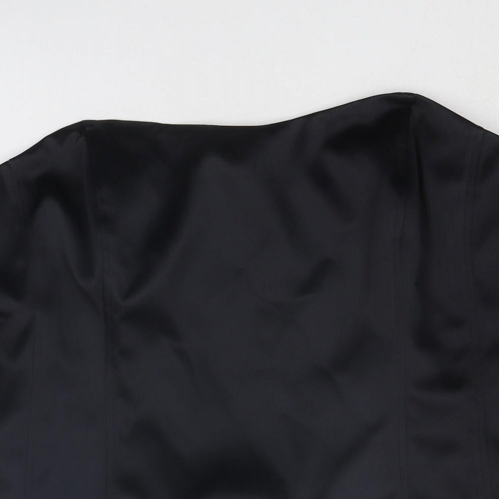 Marks and Spencer Womens Black Polyester Cropped Tank Size 22 Off the Shoulder