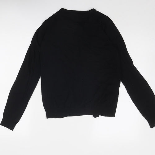NEXT Womens Black Round Neck Cotton Pullover Jumper Size 10