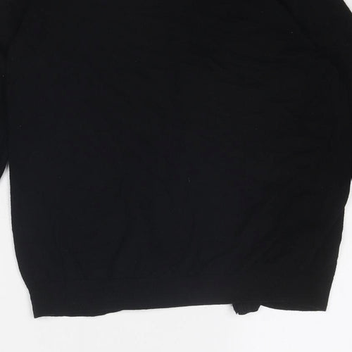 NEXT Womens Black Round Neck Cotton Pullover Jumper Size 10
