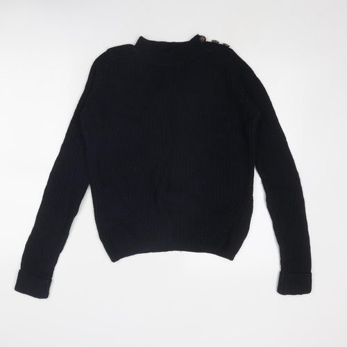 NEXT Womens Blue Round Neck Cotton Pullover Jumper Size 8