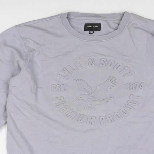 Lyle & Scott Boys Grey Cotton Pullover Sweatshirt Size 14-15 Years Pullover
