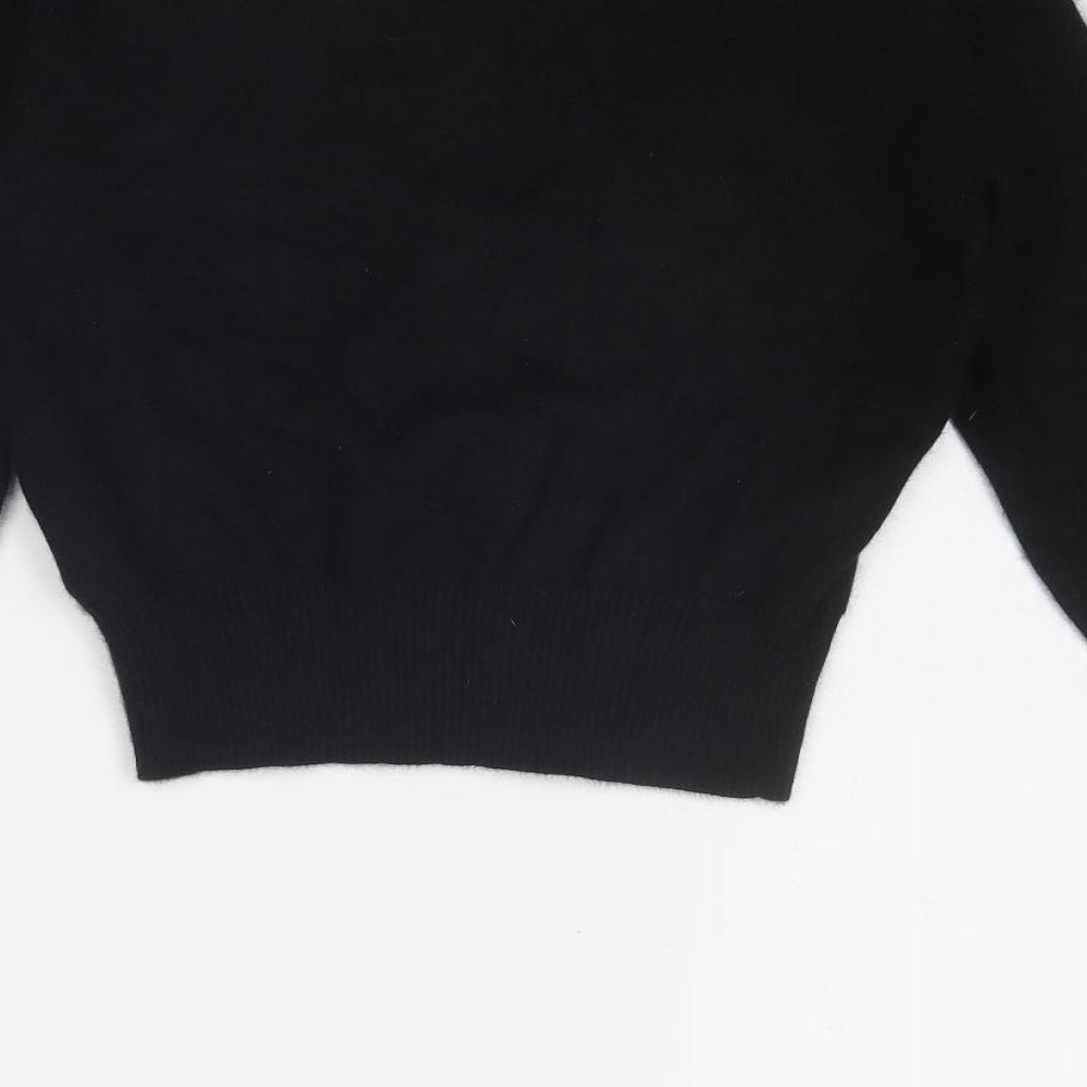 Marella Womens Black V-Neck Angora Cardigan Jumper Size M