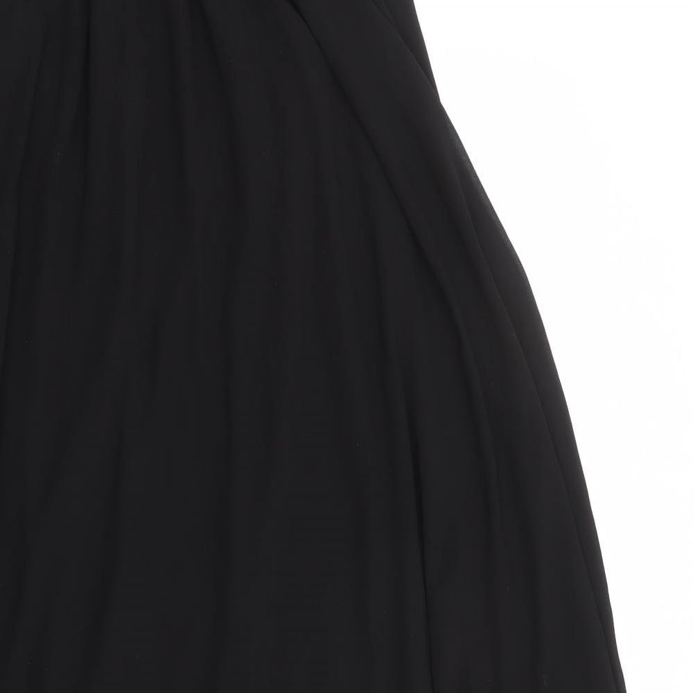Alice & You Womens Black Polyester Maxi Size 10 Off the Shoulder Pullover