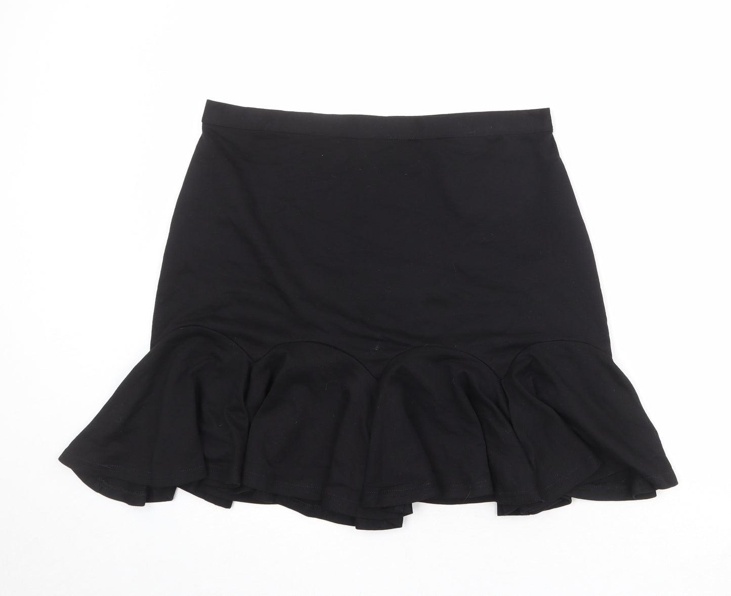 Joanie Womens Black Polyester Trumpet Skirt Size 18 Zip