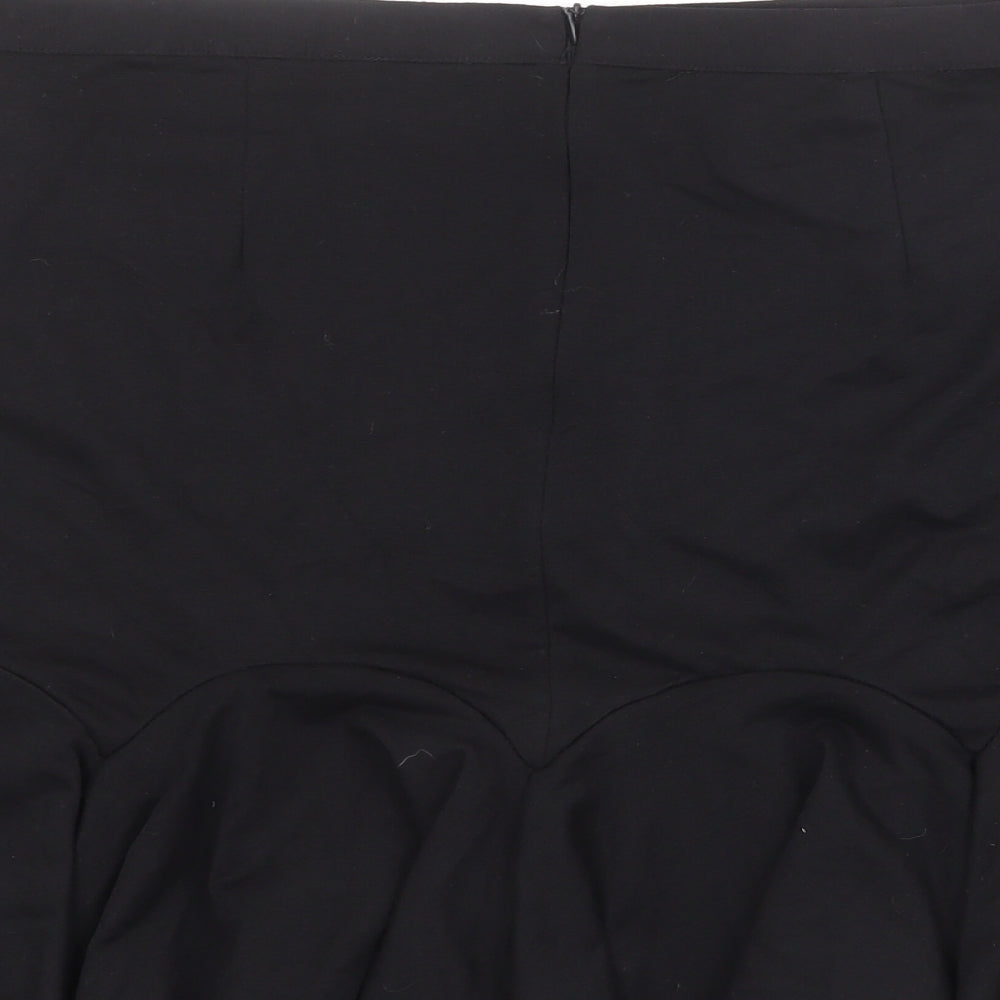 Joanie Womens Black Polyester Trumpet Skirt Size 18 Zip