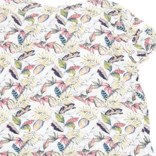 Roman Womens Multicoloured Geometric Viscose Basic T-Shirt Size 18 Boat Neck - Leaf Pattern