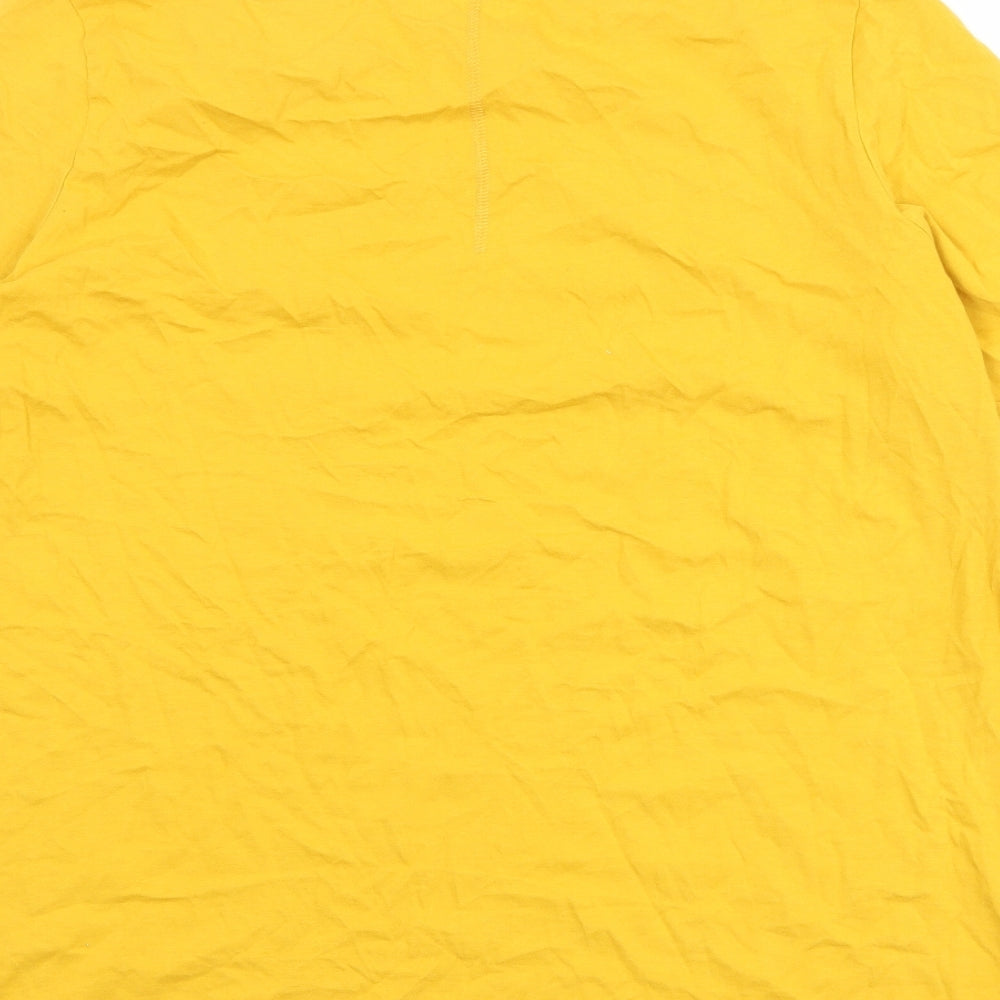 NEXT Womens Orange 100% Cotton Basic T-Shirt Size 18 Round Neck - Palm Tree