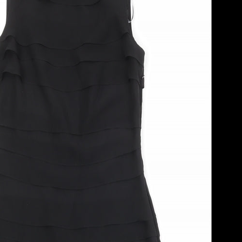 Et Vous Womens Black Polyester Shift Size 10 Round Neck Zip