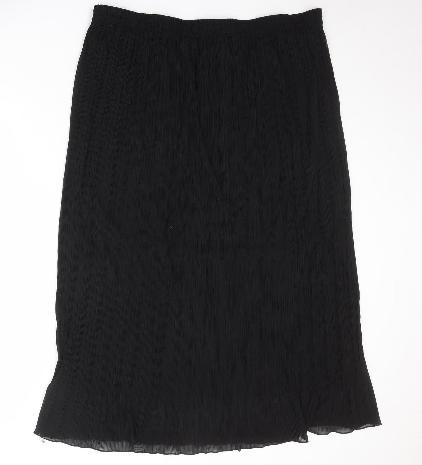 Debenhams Womens Black Polyester Pleated Skirt Size 20