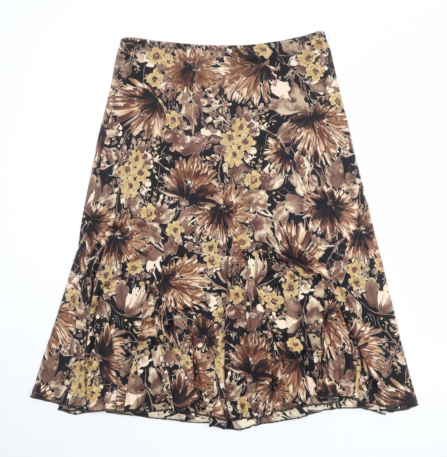 Per Una Womens Multicoloured Floral Polyester Swing Skirt Size 16