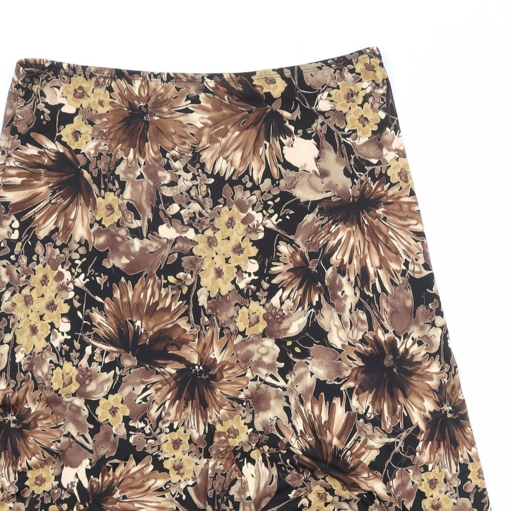 Per Una Womens Multicoloured Floral Polyester Swing Skirt Size 16