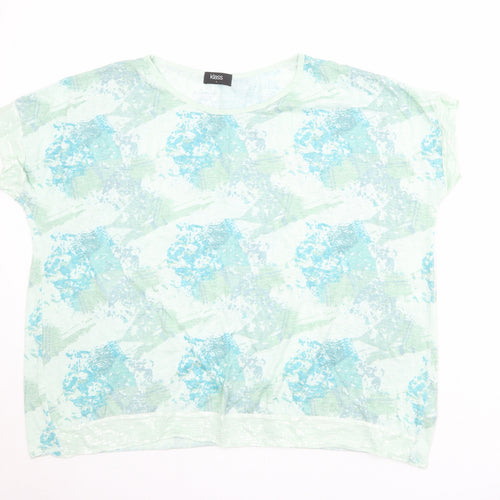 Klass Womens Multicoloured Geometric Cotton Basic T-Shirt Size 12 Round Neck