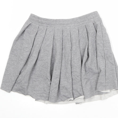 COLLUSION Womens Grey Cotton Pleated Skirt Size 10