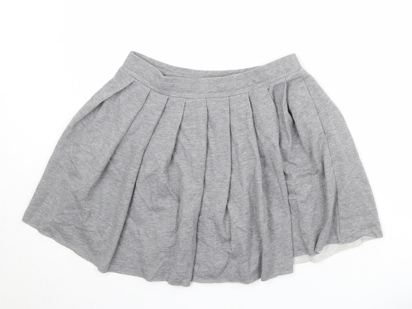 COLLUSION Womens Grey Cotton Pleated Skirt Size 10