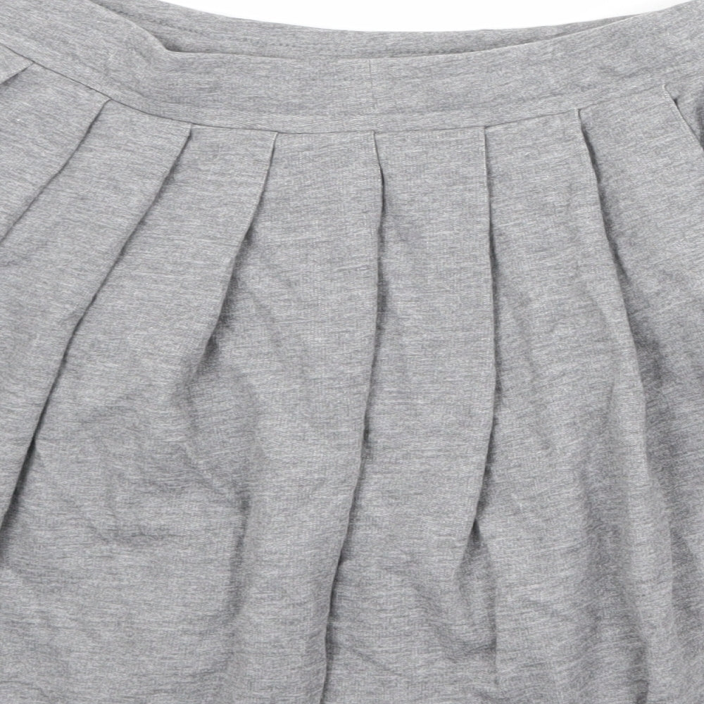 COLLUSION Womens Grey Cotton Pleated Skirt Size 10