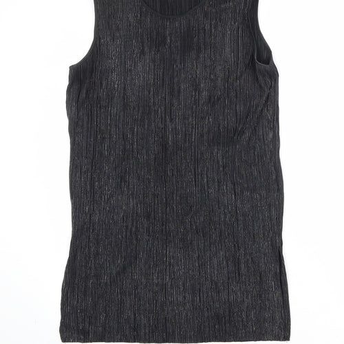 Principles Womens Black Polyester A-Line Size 14 Round Neck Pullover