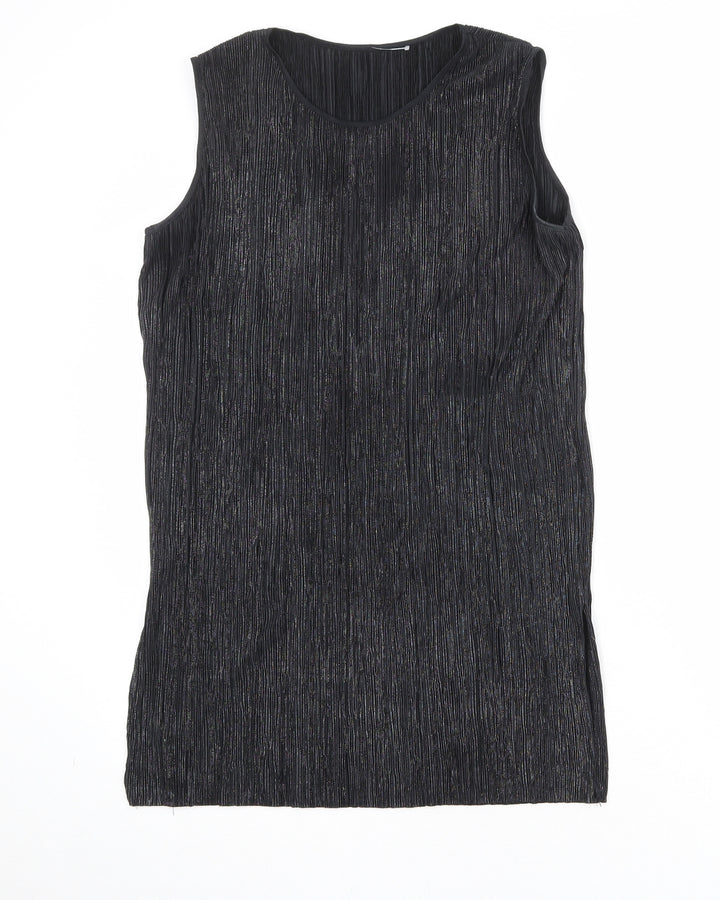 Principles Womens Black Polyester A-Line Size 14 Round Neck Pullover