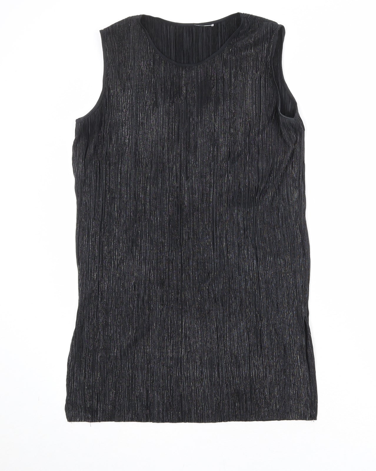 Principles Womens Black Polyester A-Line Size 14 Round Neck Pullover