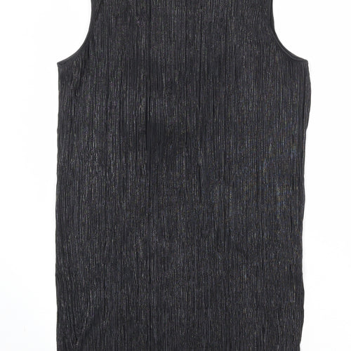 Principles Womens Black Polyester A-Line Size 14 Round Neck Pullover