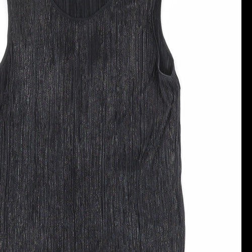 Principles Womens Black Polyester A-Line Size 14 Round Neck Pullover
