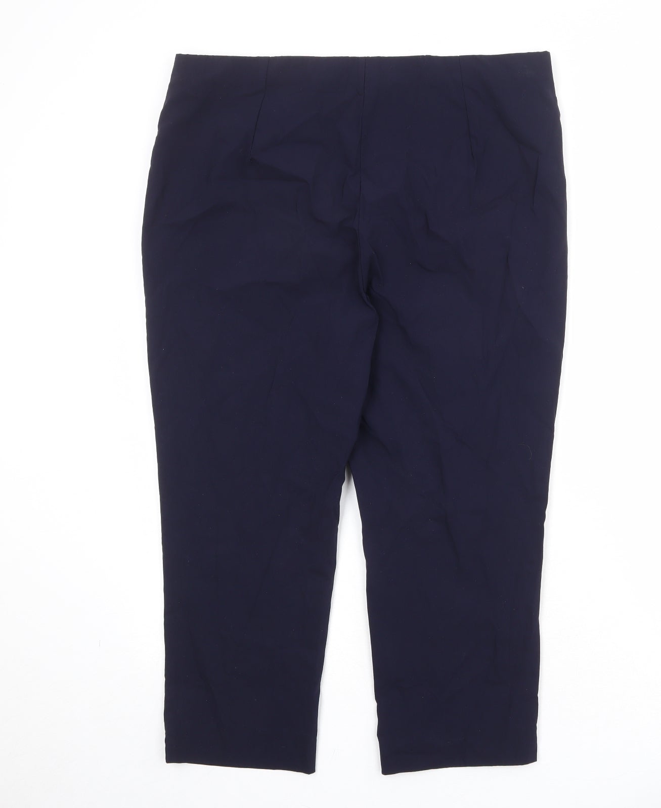 Bonmarché Womens Blue Viscose Trousers Size 18 Regular
