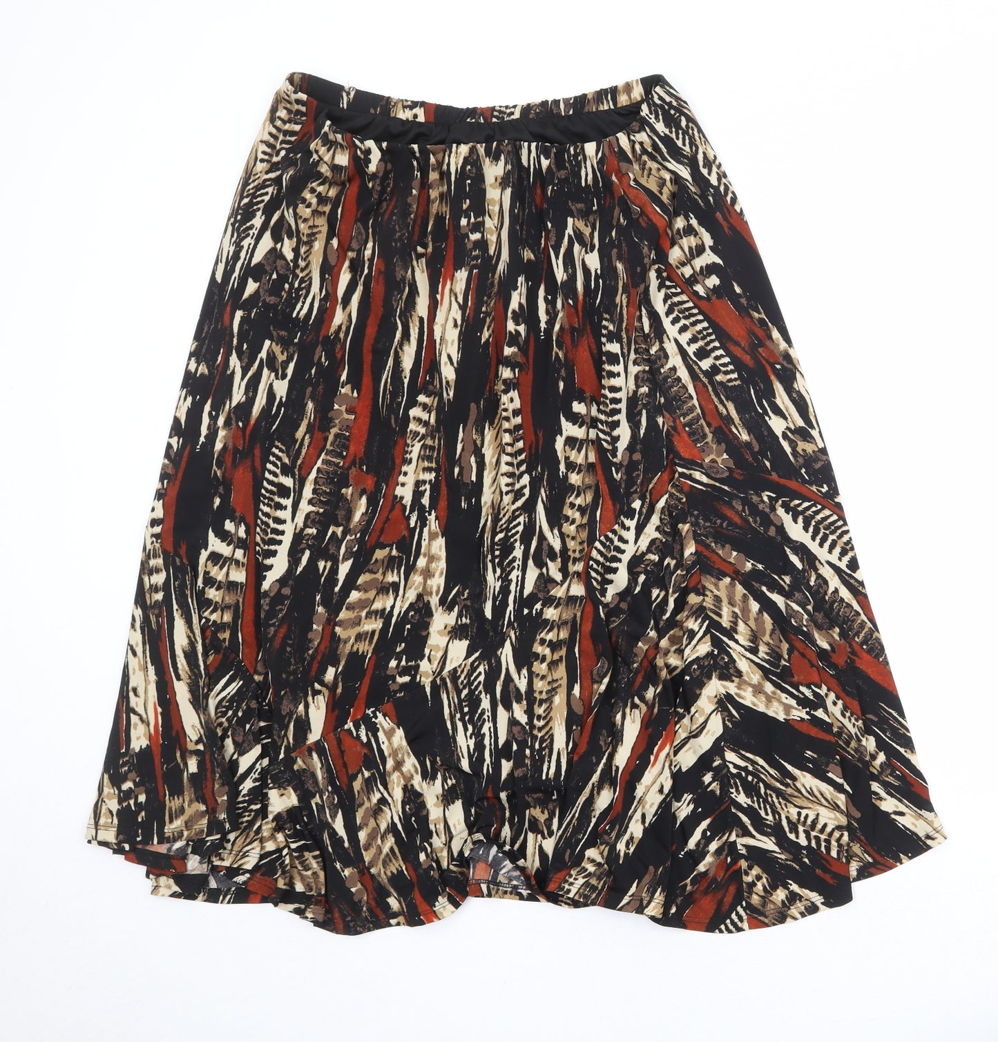 Saloos Womens Multicoloured Geometric Polyester Swing Skirt Size 31 in