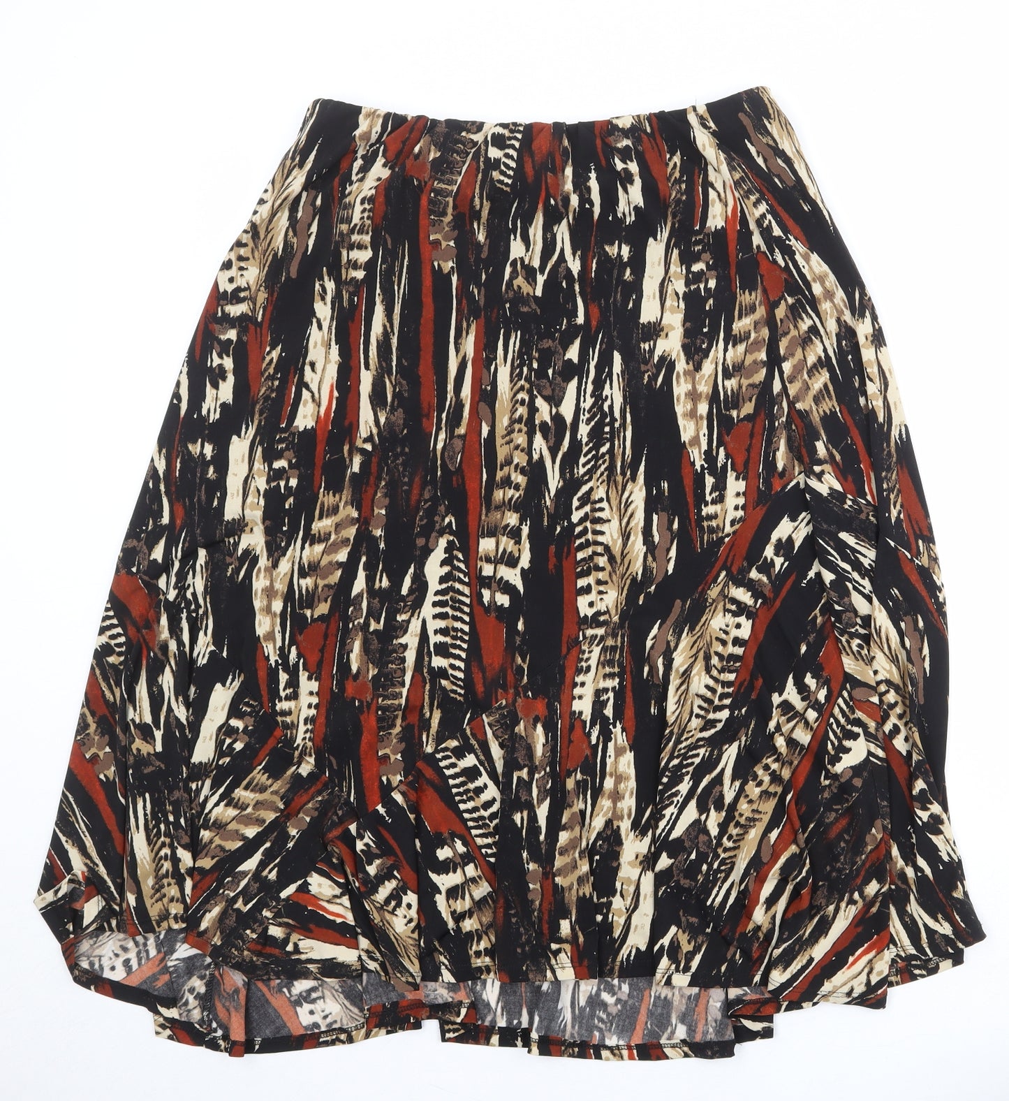 Saloos Womens Multicoloured Geometric Polyester Swing Skirt Size 31 in