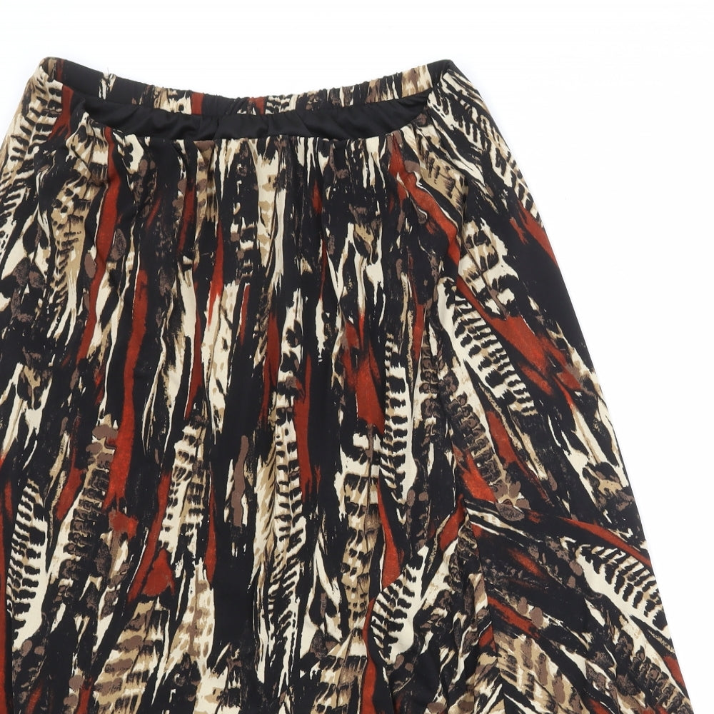Saloos Womens Multicoloured Geometric Polyester Swing Skirt Size 31 in