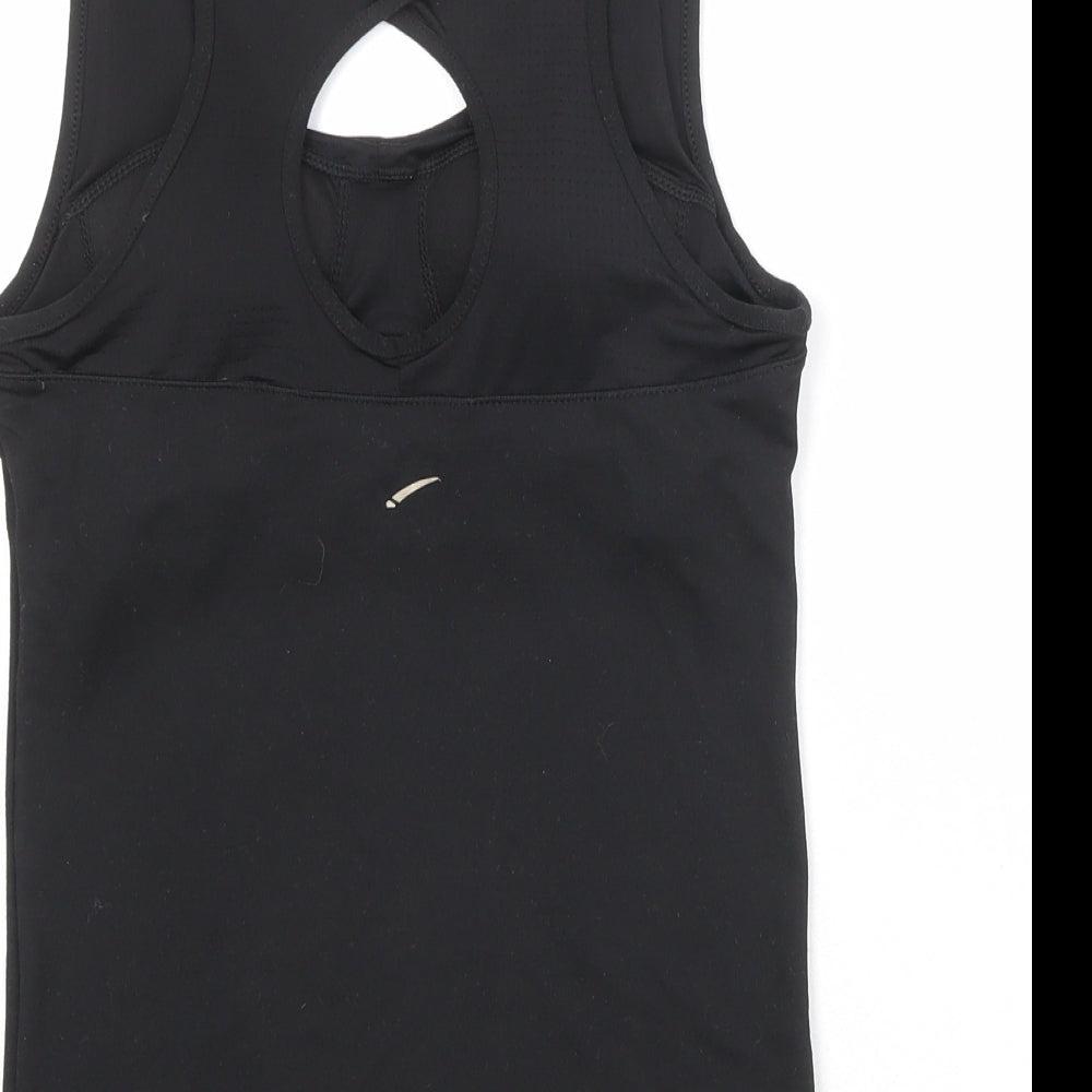 LA Gear Womens Black Polyester Basic Tank Size 8 Round Neck Pullover