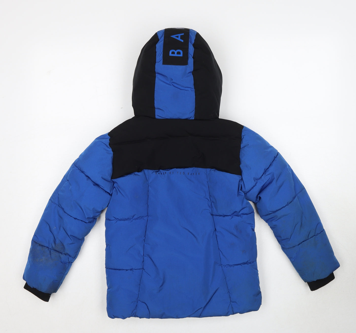 Ted Baker Boys Blue Puffer Jacket Jacket Size 7 Years Zip