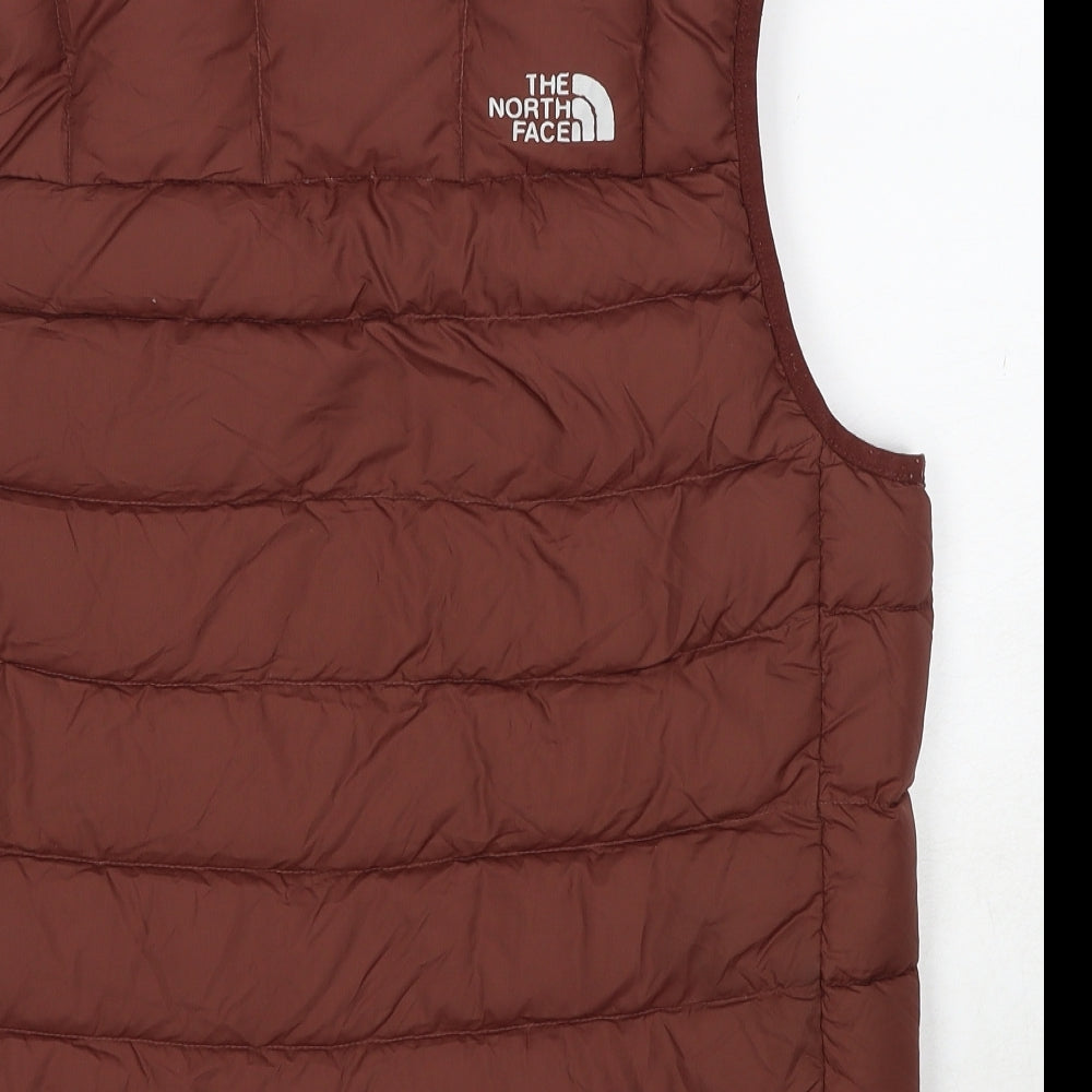 The North Face Mens Brown Gilet Jacket Size M Zip