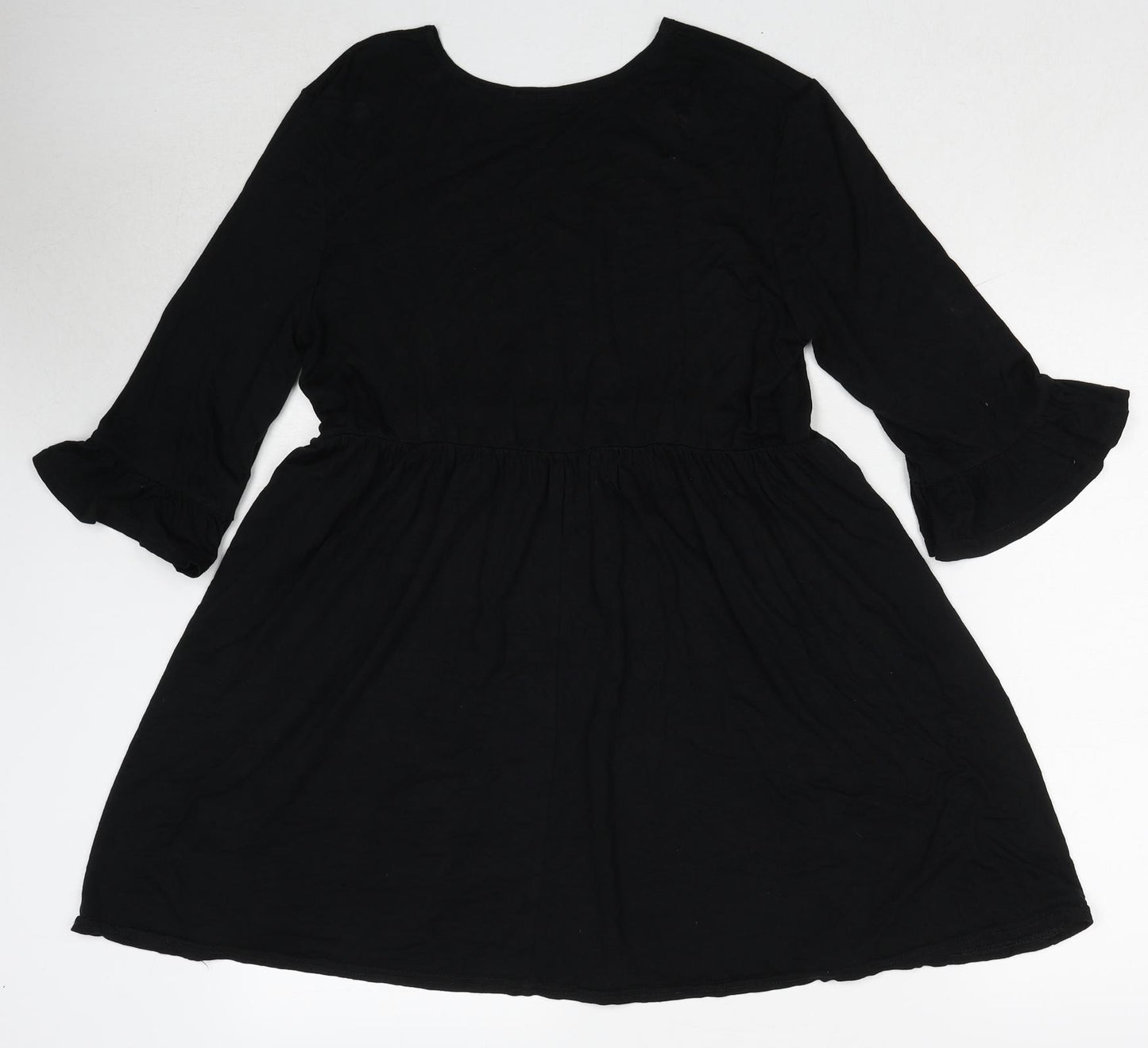 I SAW IT FIRST Womens Black Viscose A-Line Size 12 Round Neck Pullover